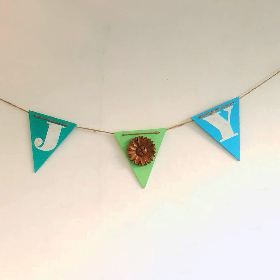 Joy Handcrafted Mdf Bunting - Hanging Banner Display on Wall