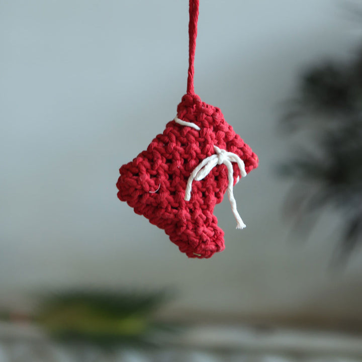 Handmade Xmas Macrame Ornaments For Christmas Tree Decoration | Set Of 7