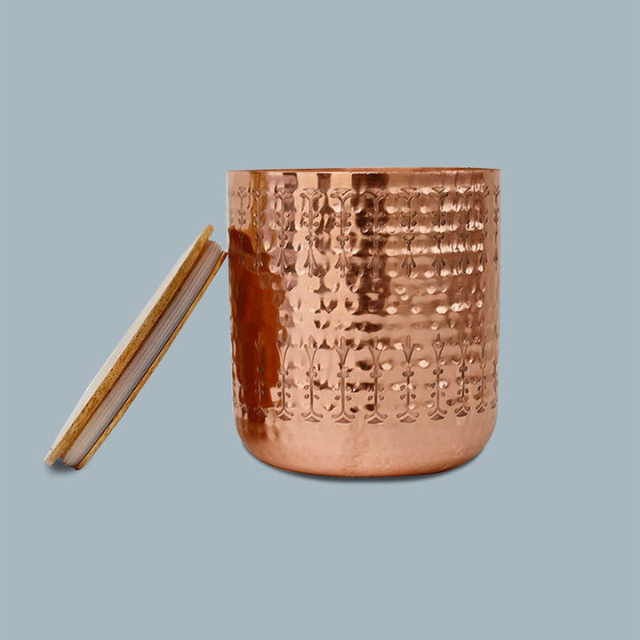 Handcrafted Celest Round Jar With Lid