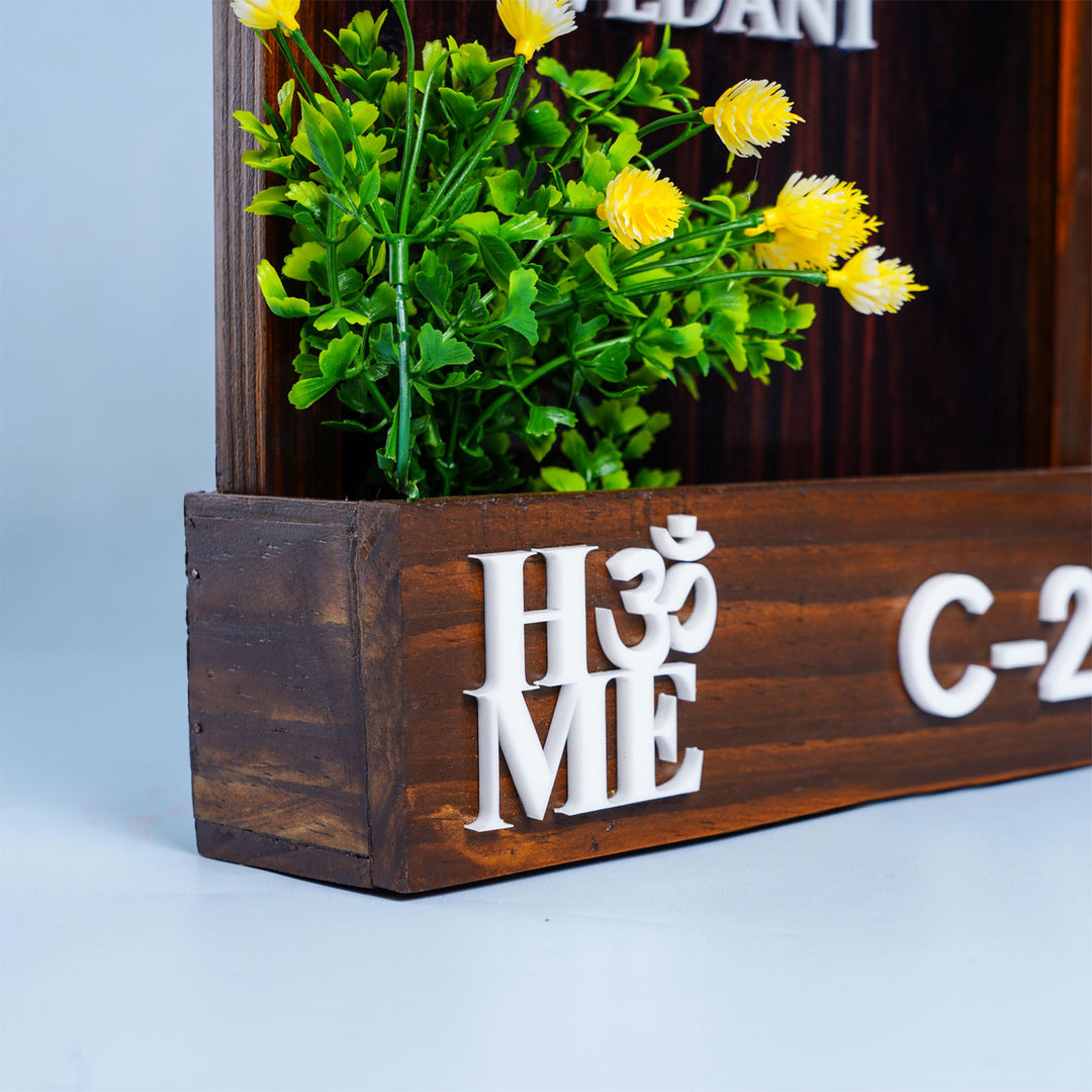 Personalised Flower Planter Nameplate with 3D Letters
