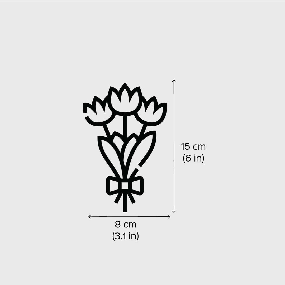 Handmade Crochet Flower Bouquet With Purple Bow