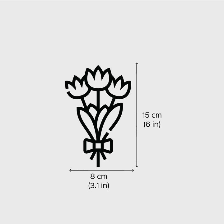 Handmade Crochet Flower Bouquet With Purple Bow