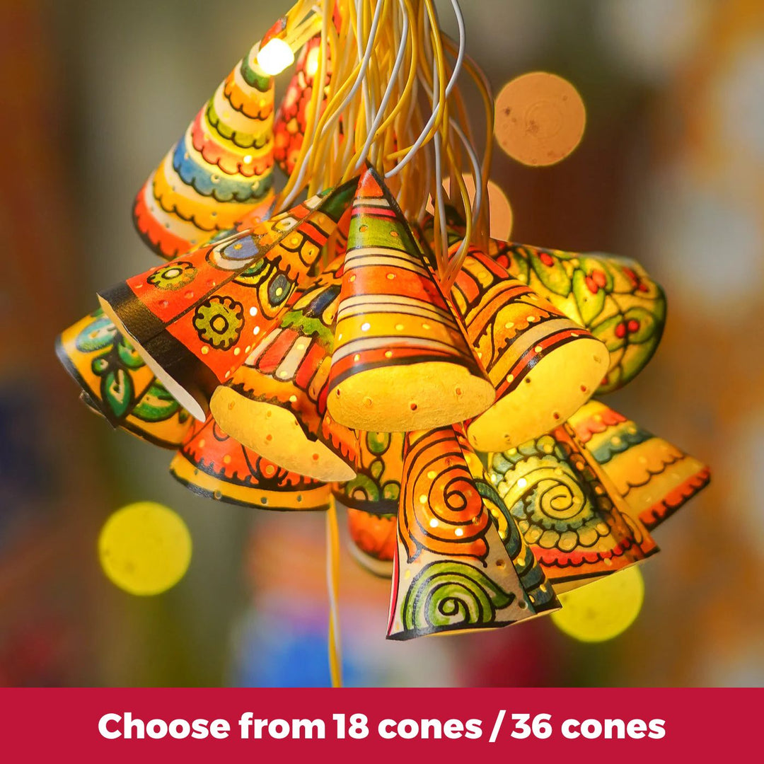 9.5m, 36 Bulbs | Hand Painted Decorative Tholu Bommalata LED Fairy Light