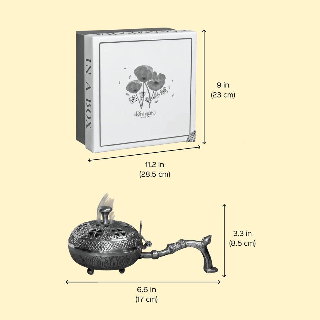 Premium Tyohar Diwali Gift Hamper | Includes 1 Urli Diya, 1 Incense Fumer, 1 Dhoop Cones Pack