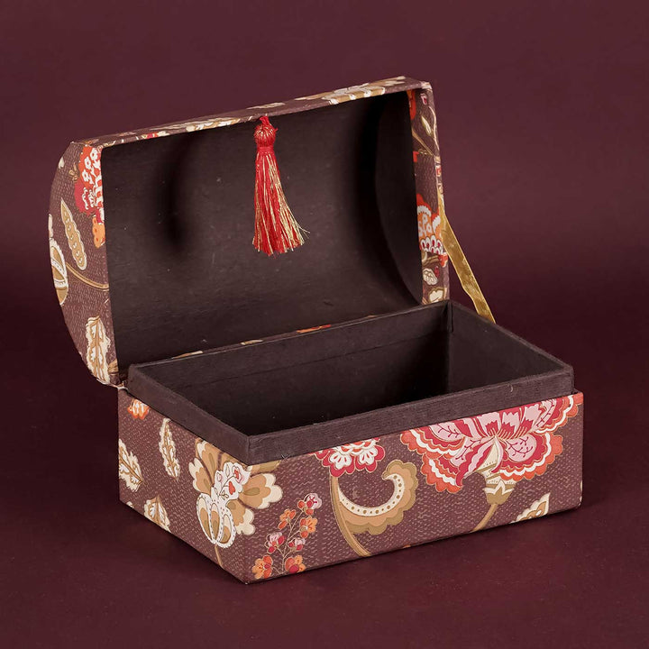 Handmade Jamavar Small Sandook Paper Gift Box
