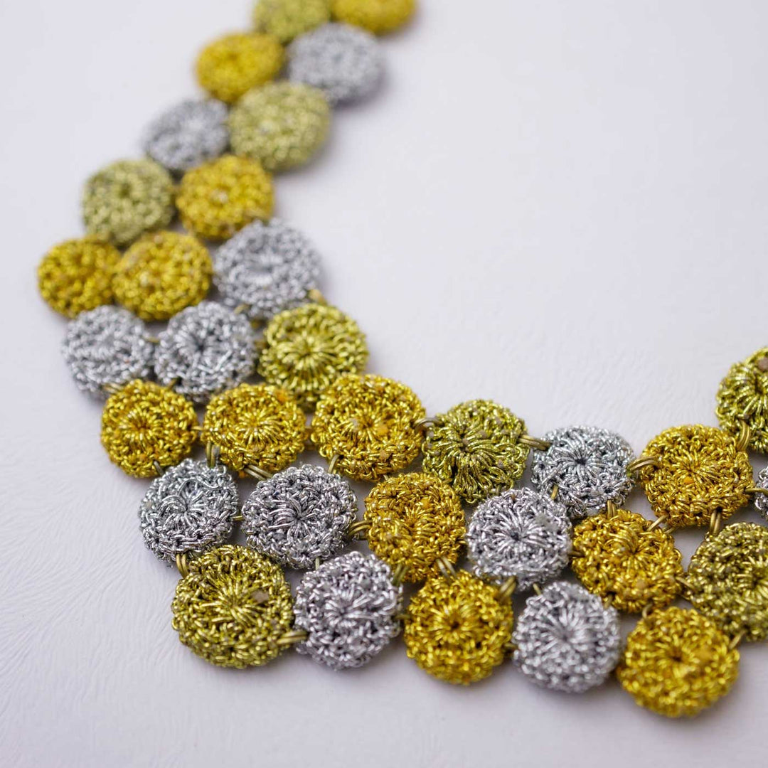 Handmade Crochet Gold Zuri Necklace