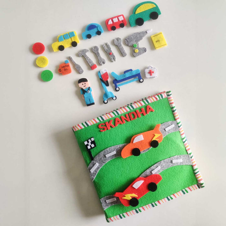 Handmade Vehicles Activity Book Felt Toy