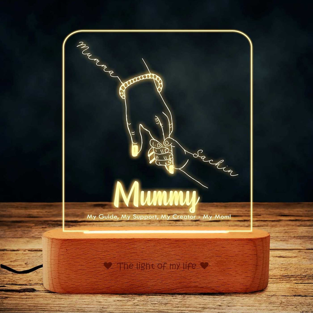Personalized "Mummy" Engraved Acrylic Lamp For Mothers