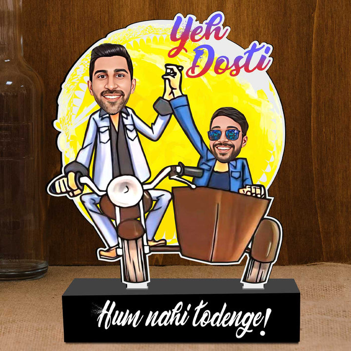 Photo Personalized Printed Ye Dosti Acrylic Caricature Cutout With Stand