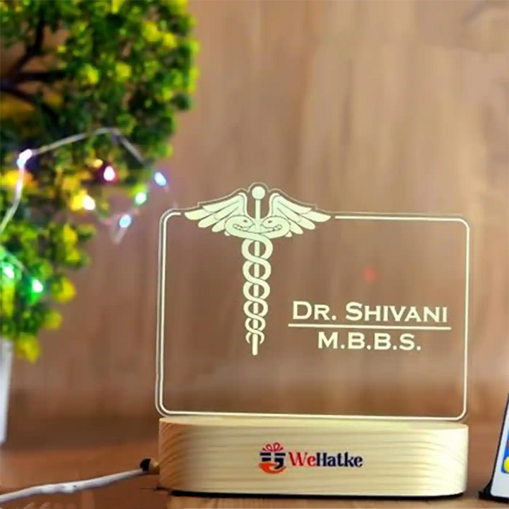 Personalized Engraved Doctor Theme Acrylic Desk Nameplate