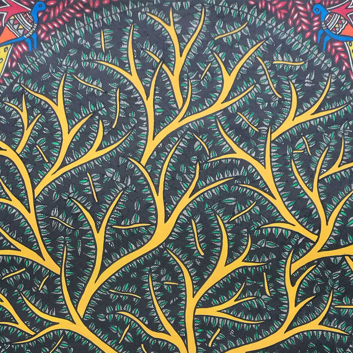 22 x 30 Inch | Tree Of Life | Original Hand Painted Madhubani Painting | Natural Pigments On Paper