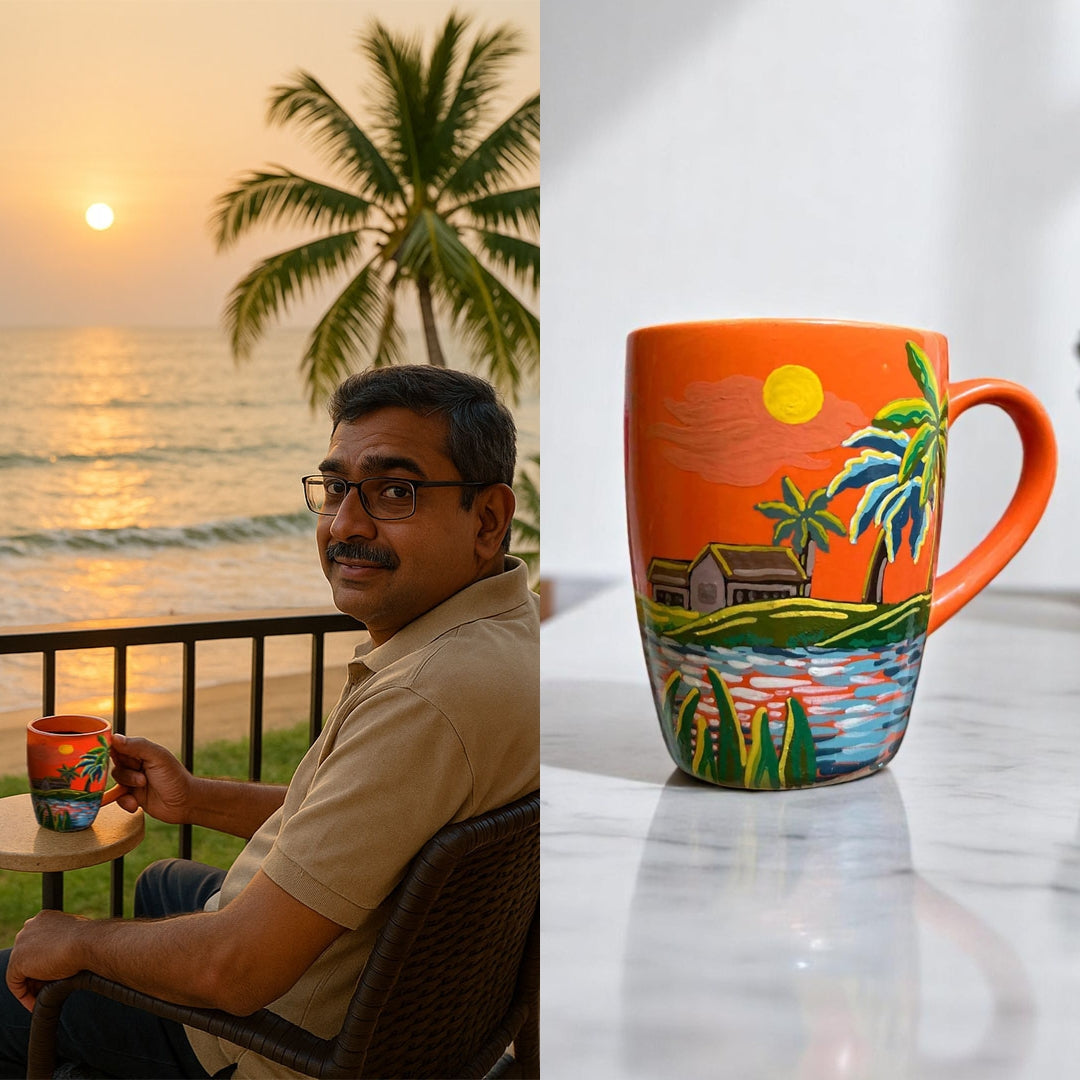 Photo Personalized Hand-Painted Pop Art Illustrated Caricature Mug | 300 ML