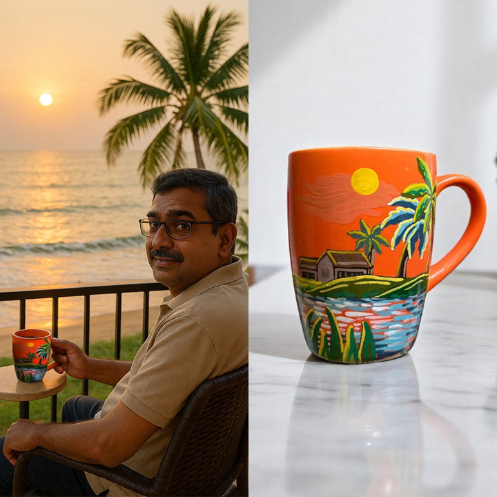 Photo Personalized Hand-Painted Pop Art Illustrated Caricature Mug | 300 ML