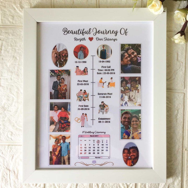 Photo Personalized Wooden Framed Decorative Plaque For Couples