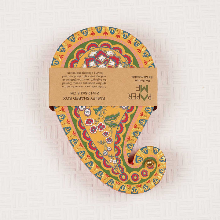 Handmade Paisley Shaped Paper Gift Box