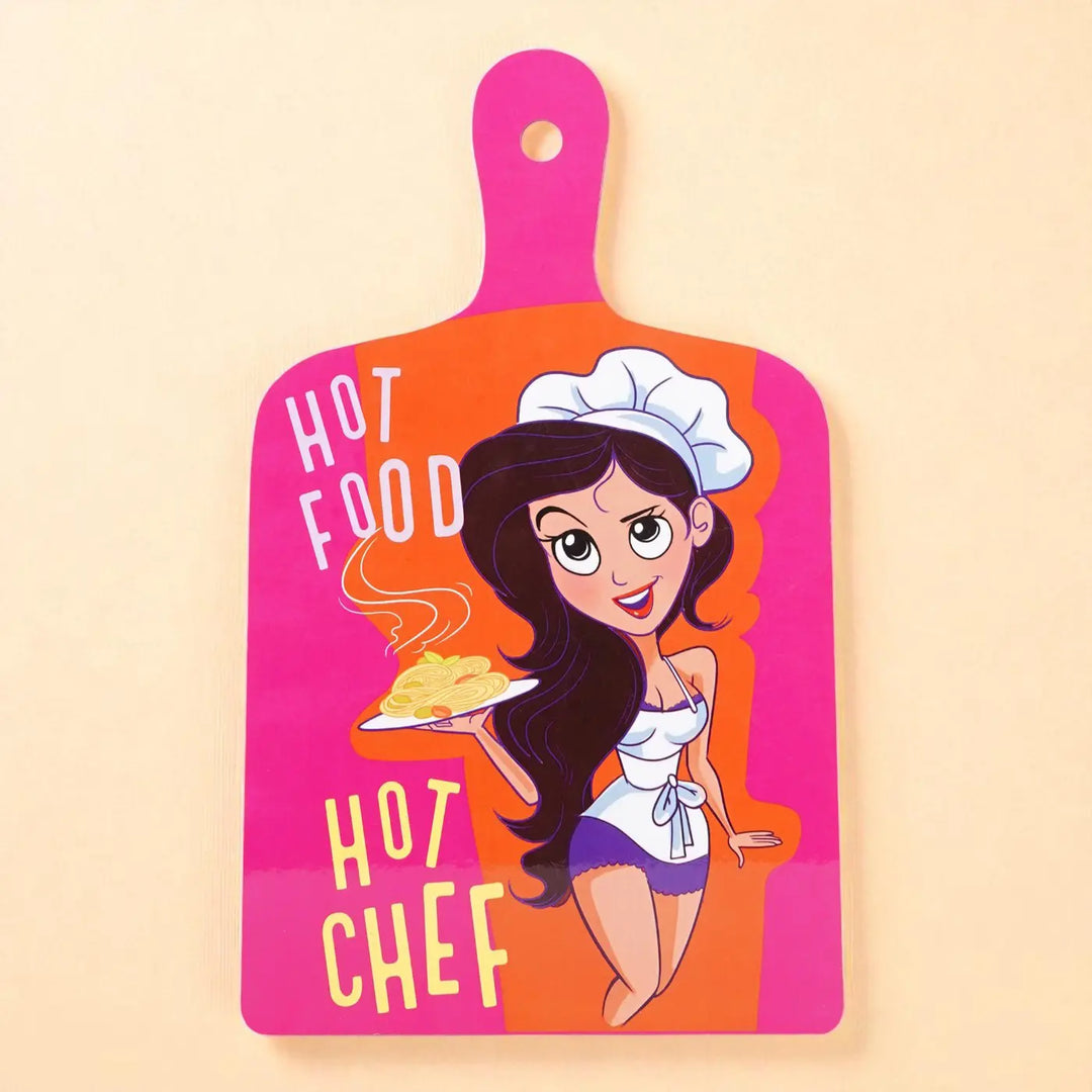 Printed Hot Chef Hot Food Theme MDF Wood Wall Decor