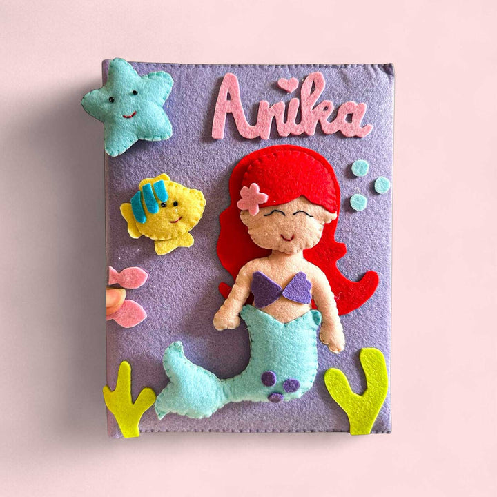 Personalized 3D Mermaid Theme Felt Photo Album For Kids