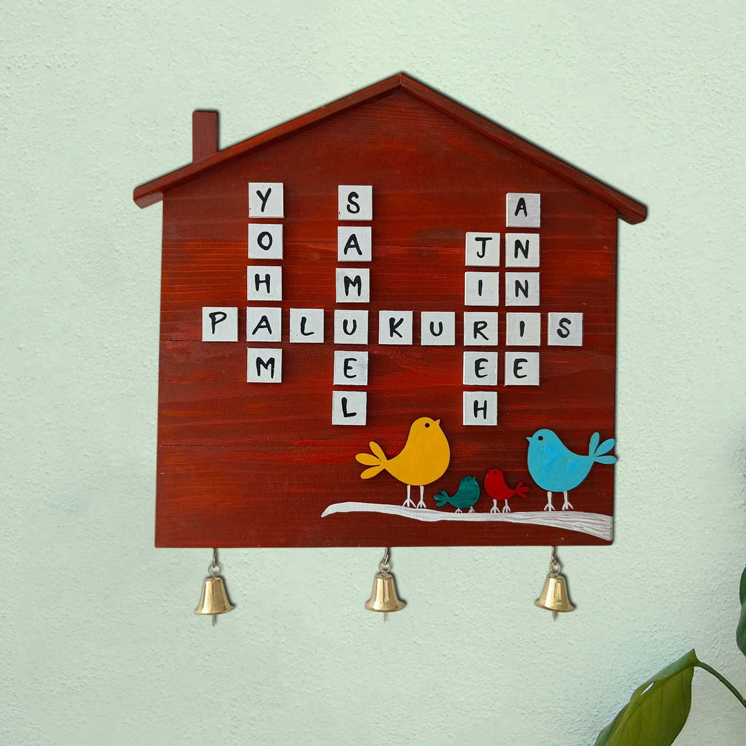 Personalized Hand-Painted Scrabble Theme Wooden Name Plate