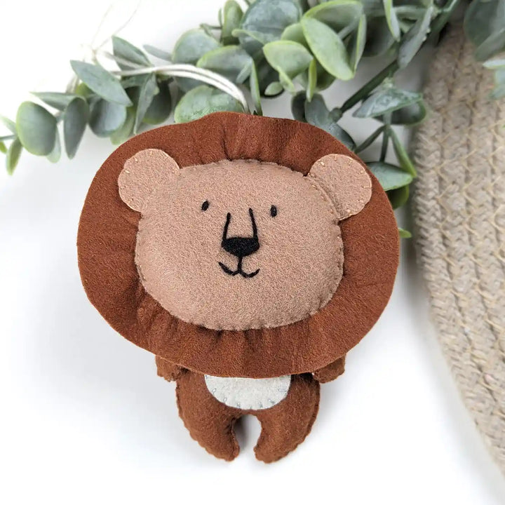 Handmade Lion Felt Hanging For Kids