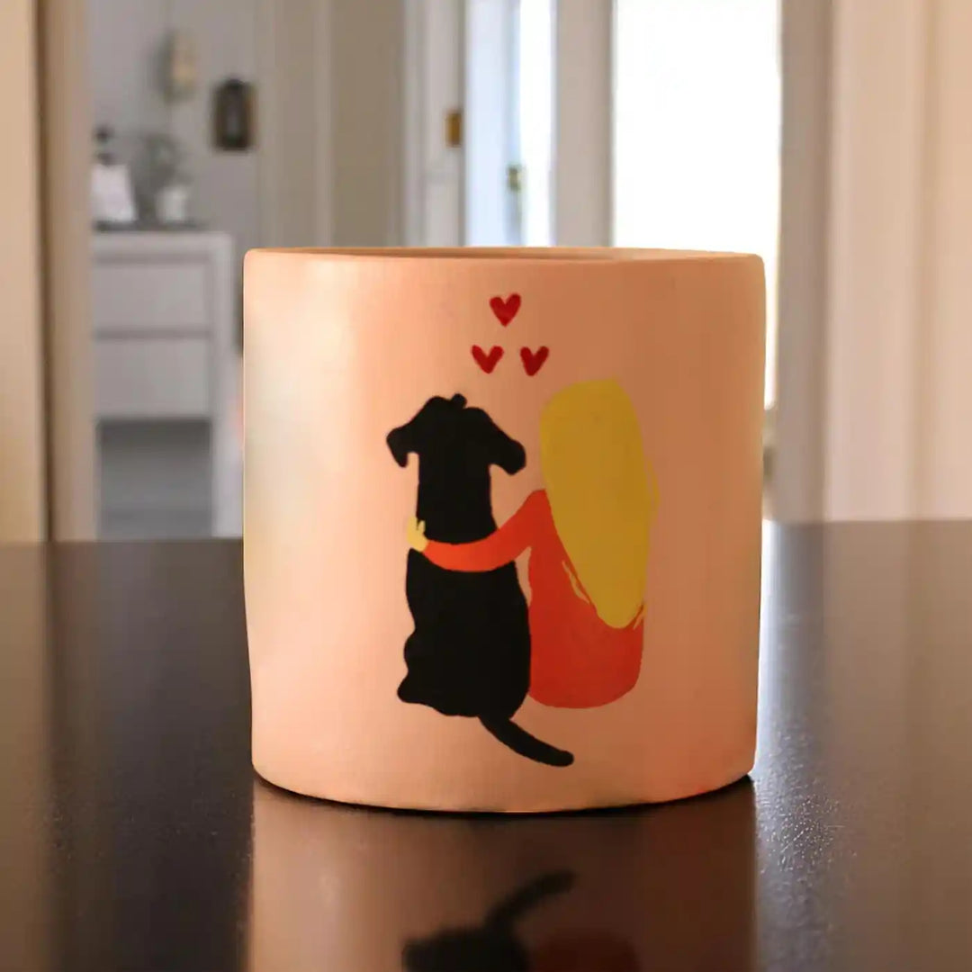 Customized Hand-Painted Pet Mother Terracotta Planter