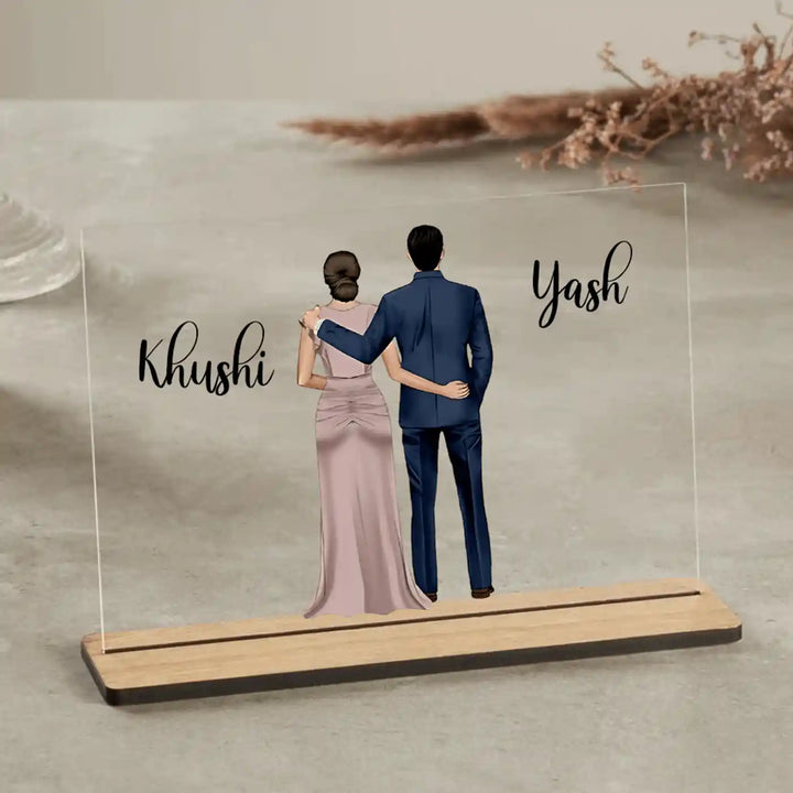 Personalized Printed Couple Theme Acrylic Decorative Plaque