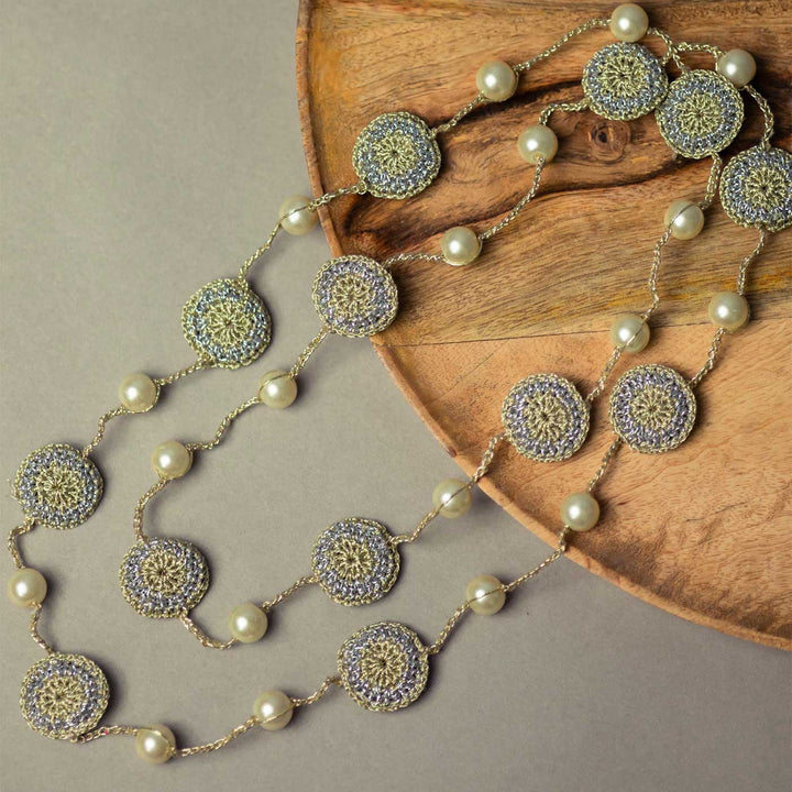 Handmade Crochet Gold Nakshatra Necklace