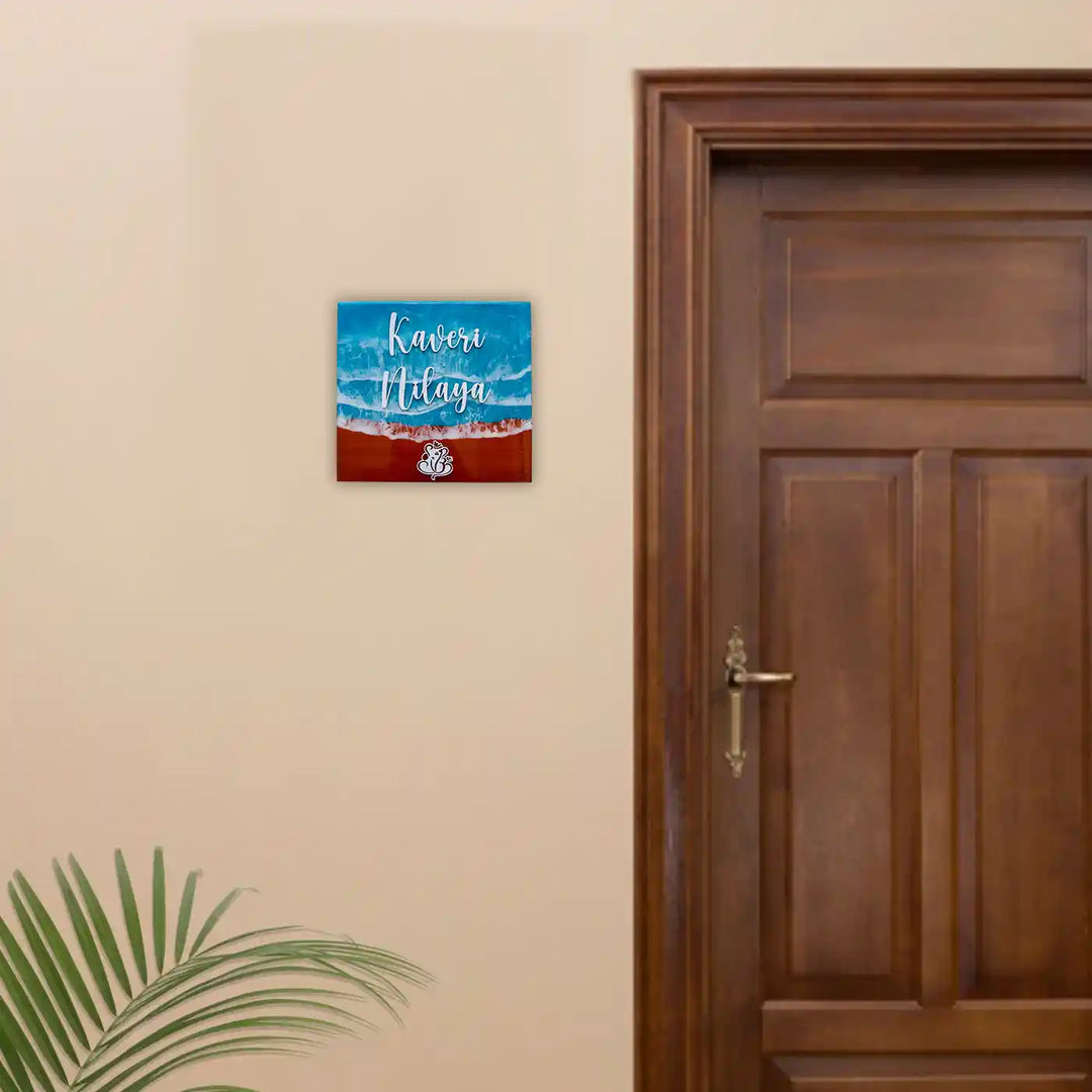 Personalized Beach Theme Resin Name Plate