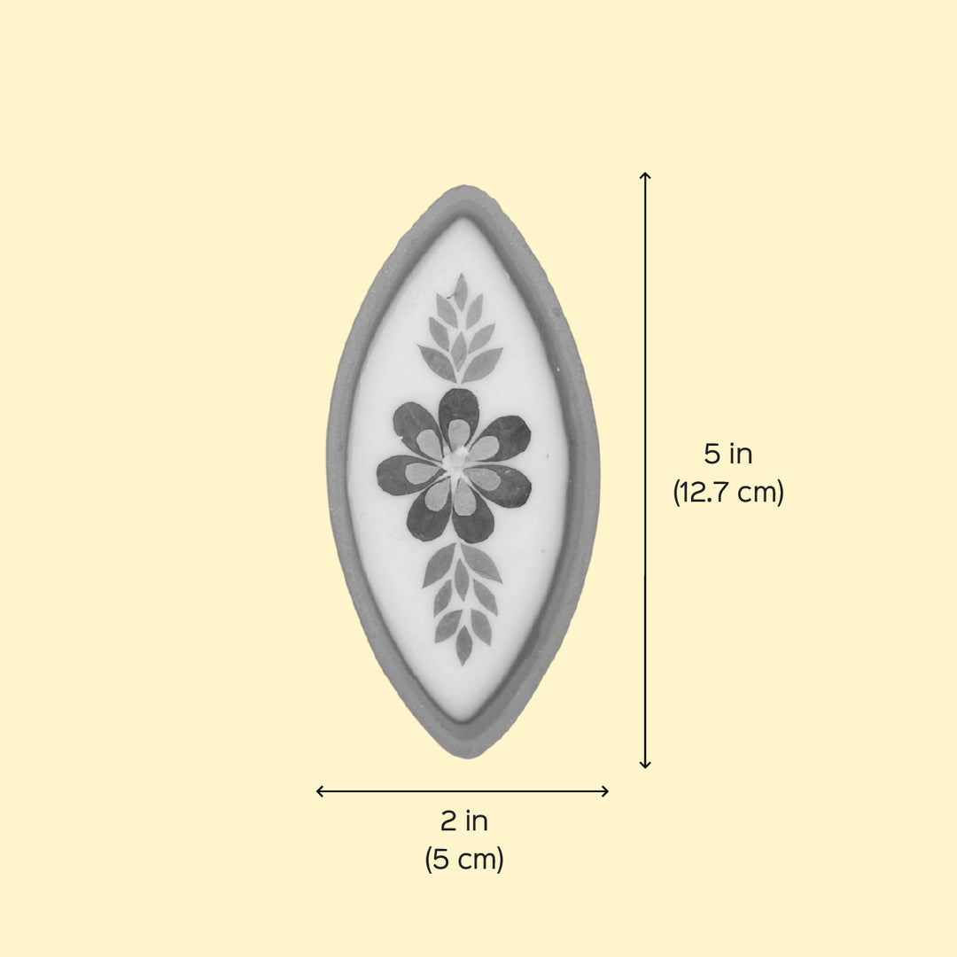 Handmade Pressed Flower Boat Shaped Terracotta Diyas