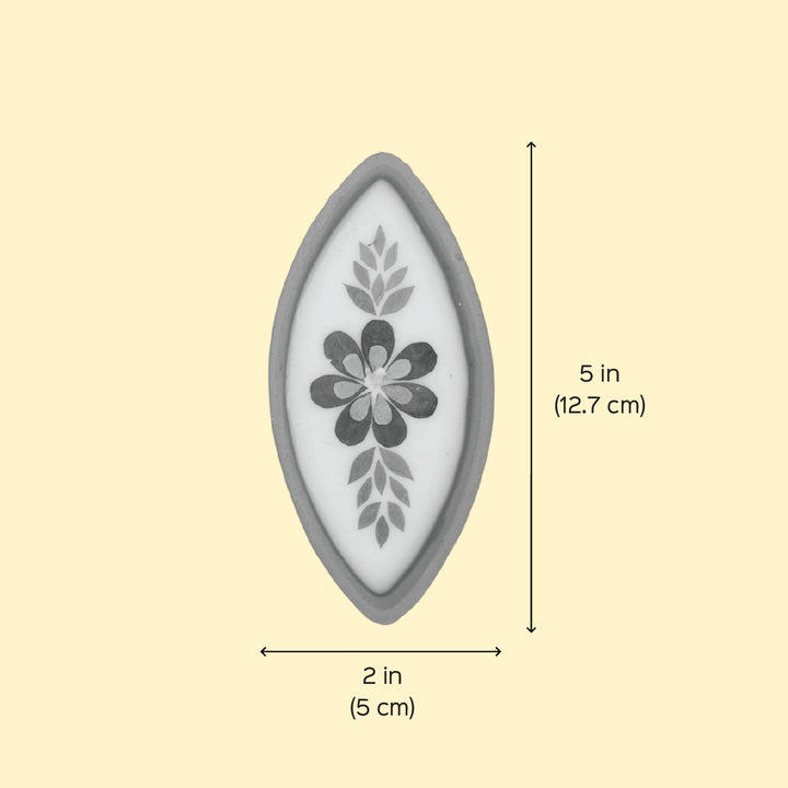 Handmade Pressed Flower Boat Shaped Terracotta Diyas