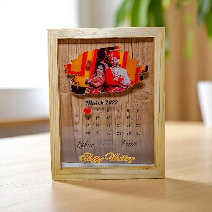 Photo Personalized Printed Calendar Theme Acrylic Decorative Plaque