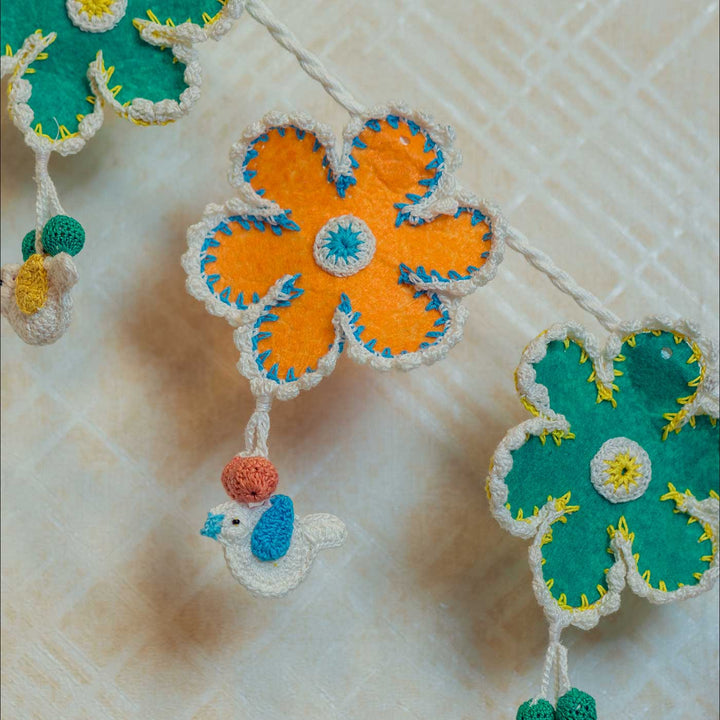 Handmade Crochet Floral Mania Design Bunting