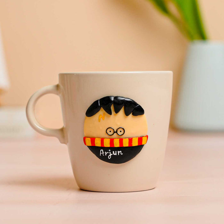 Personalized Hand-Painted Polymer Clay Harry Potter Theme Ceramic Mug