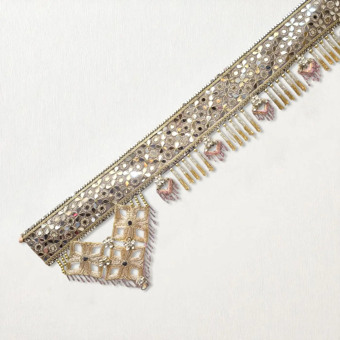 Handmade Mirror Work Gold & Silver Designer Toran