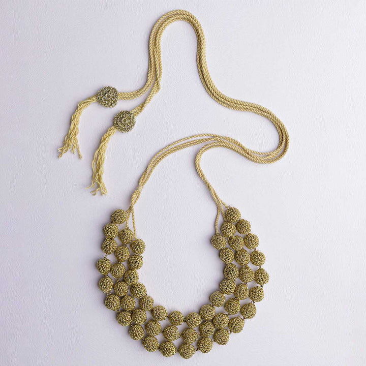 Handmade Crochet Gold Aadya Necklace