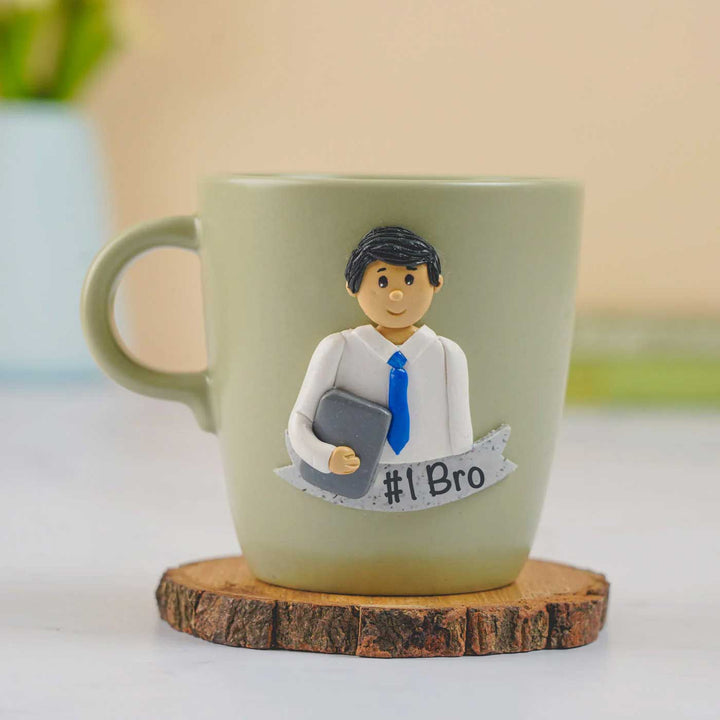 Personalized Handmade Polymer Clay Professional Bro Theme Ceramic Mug