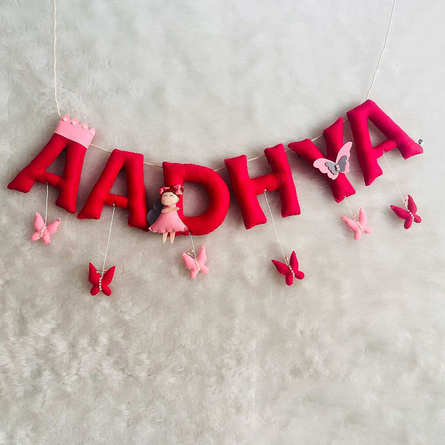 Handcrafted Personalized Minimalistic Bunting For Kids - Hanging Name Garland Display