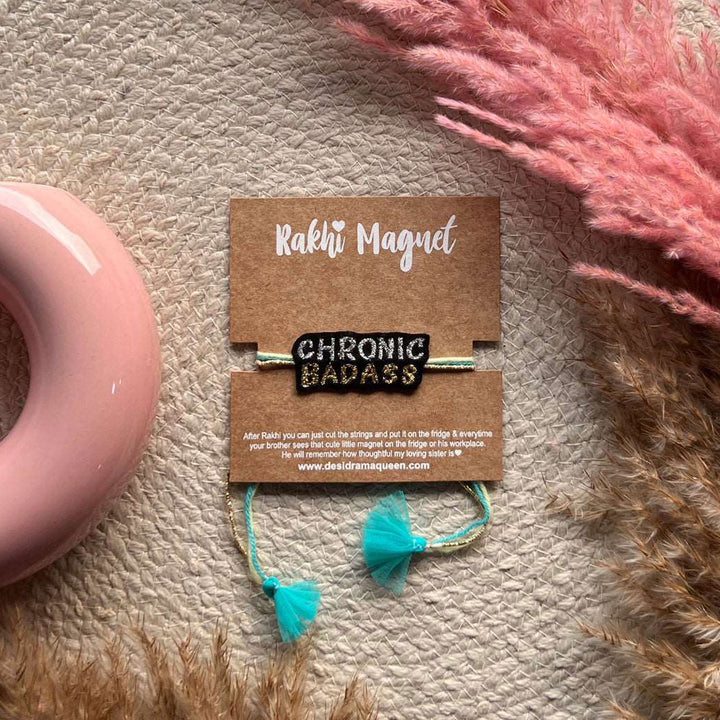 Handmade Reusable Chronic Badaas Felt Rakhi For Brother - Product Packaging Front View