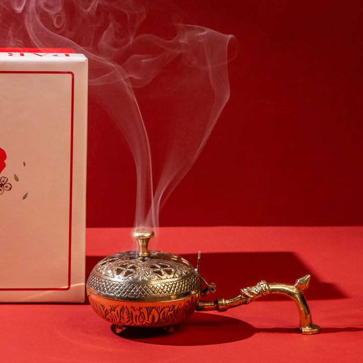 Handmade Brass Dhoop & Loban Fumer