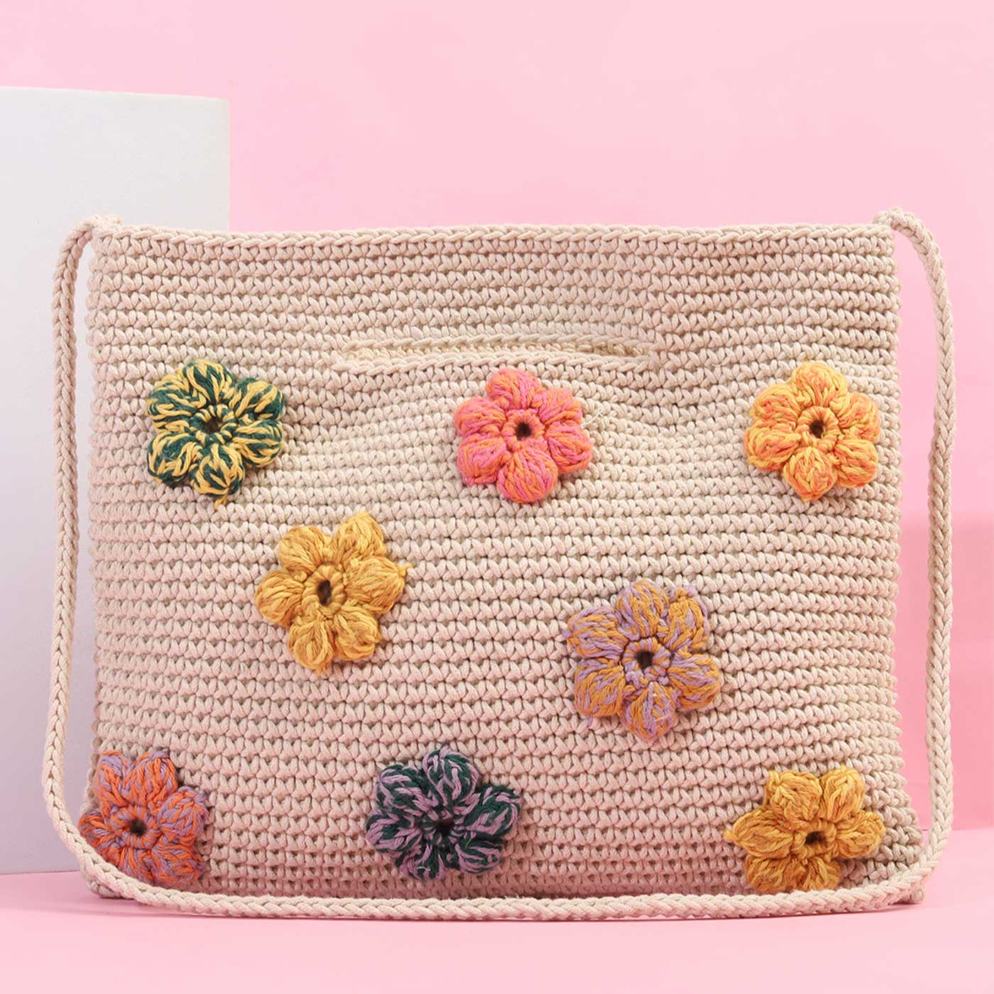 Buy Handmade Crochet Floral La Sling Bag Online On Zwende