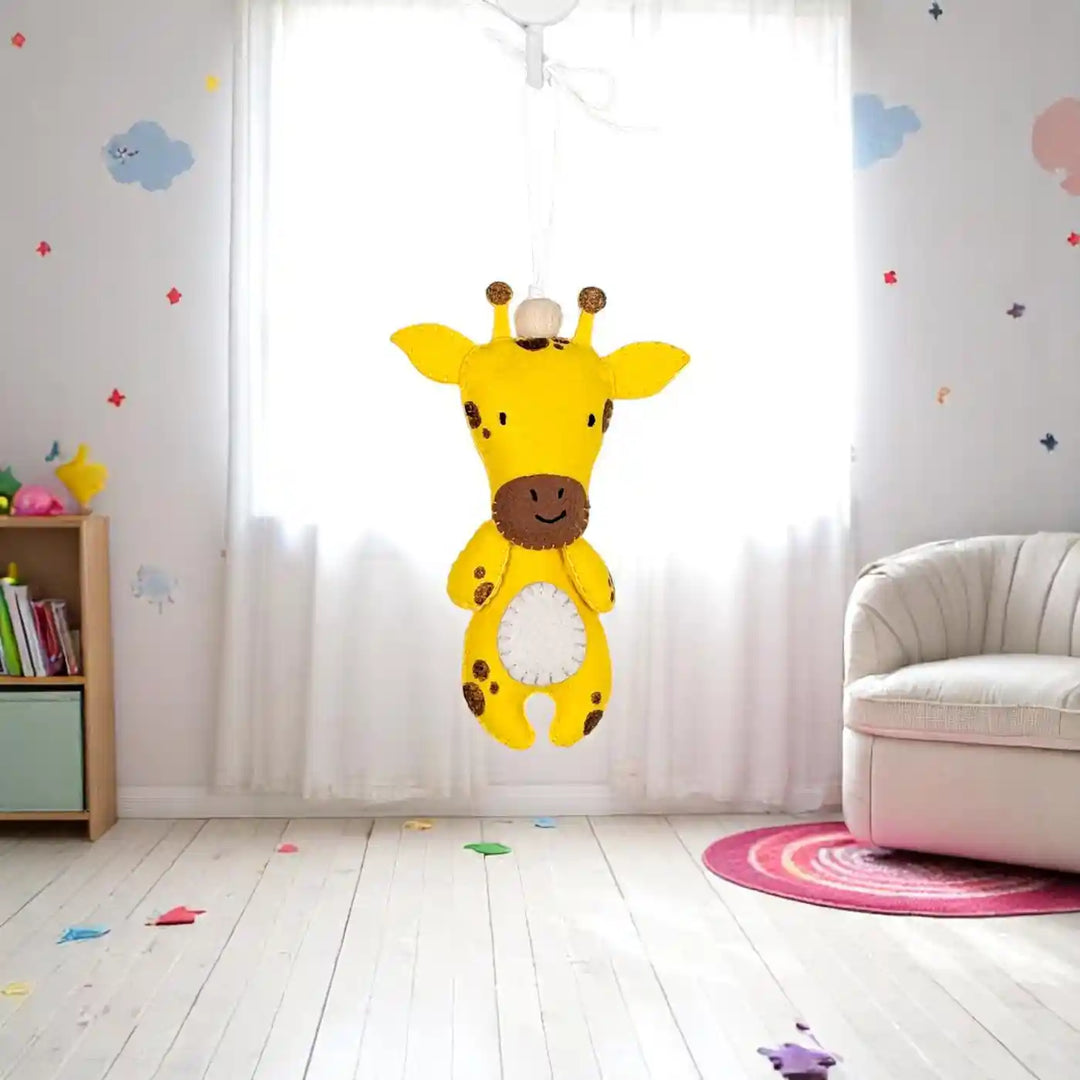 Handmade Giraffe Felt Hanging For Kids