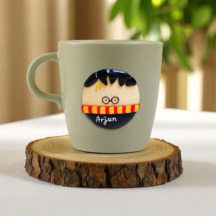 Personalized Hand-Painted Polymer Clay Harry Potter Theme Ceramic Mug