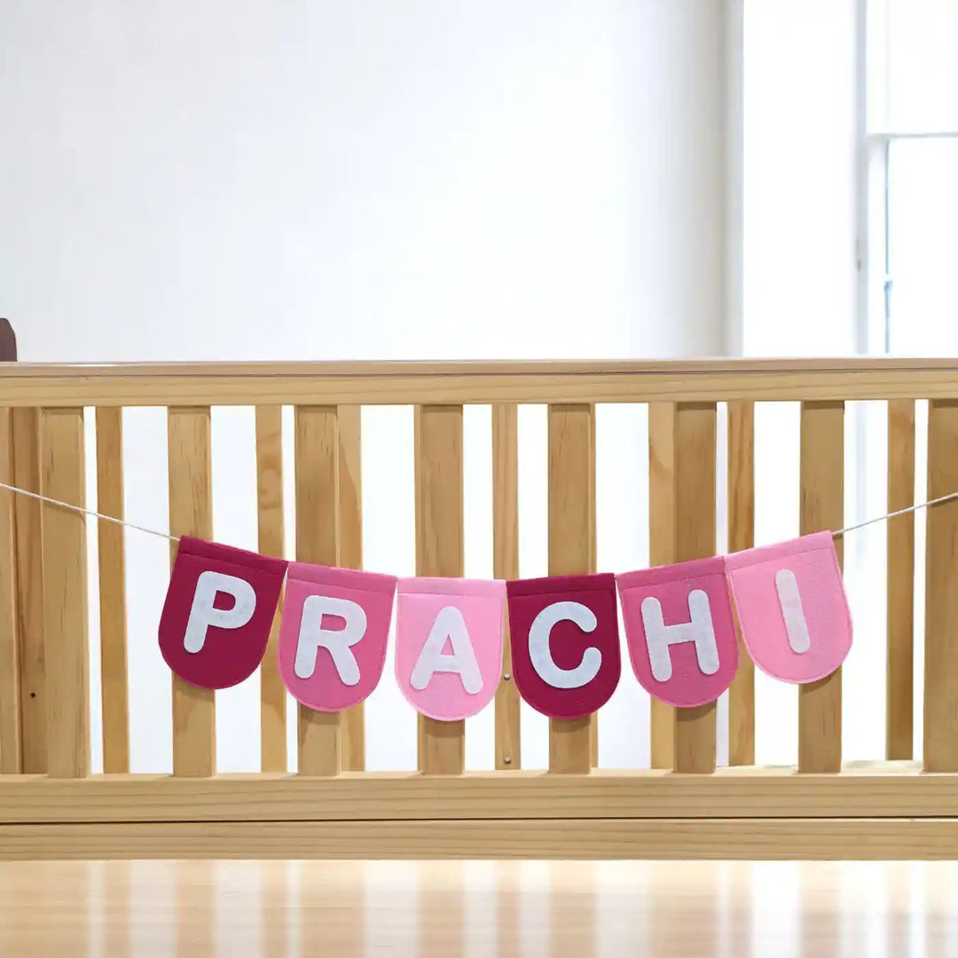 Personalized Handmade Pink Felt Bunting For Girls