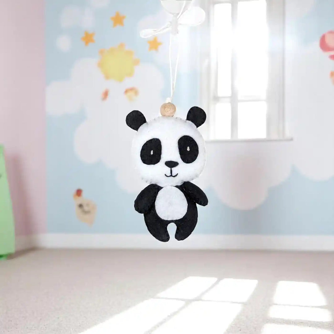 Handmade Panda Felt Hanging For Kids