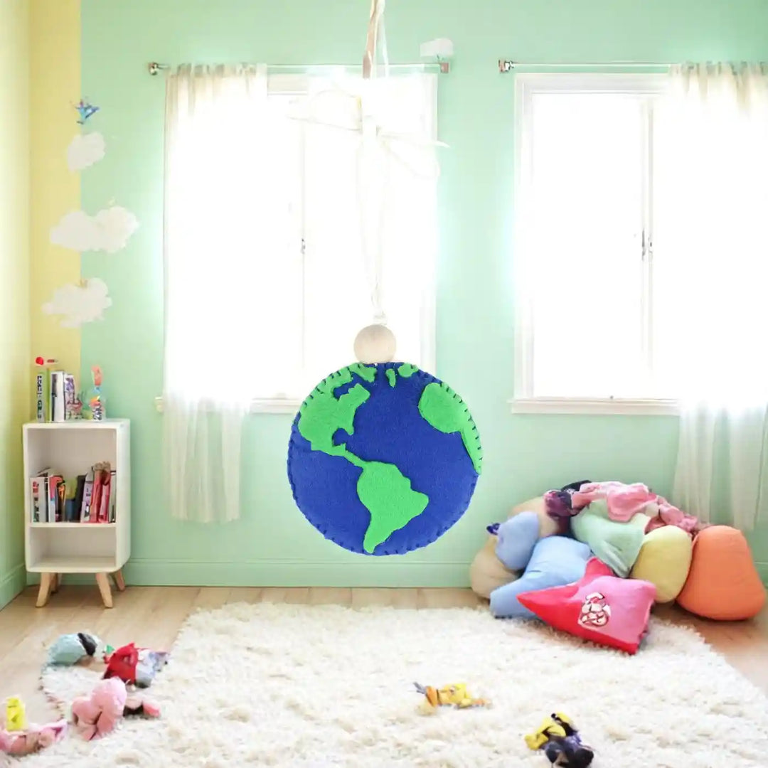 Handmade Earth Felt Hanging For Kids