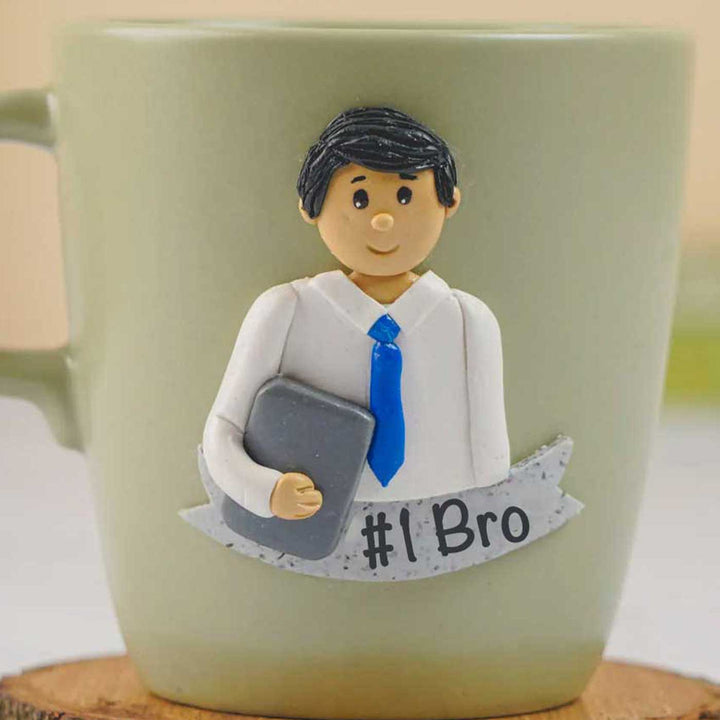 Personalized Handmade Polymer Clay Professional Bro Theme Ceramic Mug