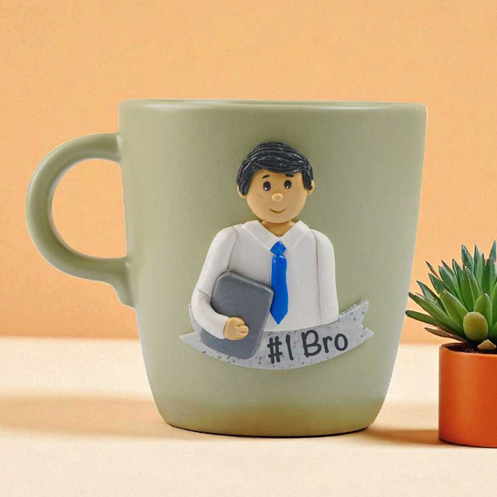 Personalized Handmade Polymer Clay Professional Bro Theme Ceramic Mug