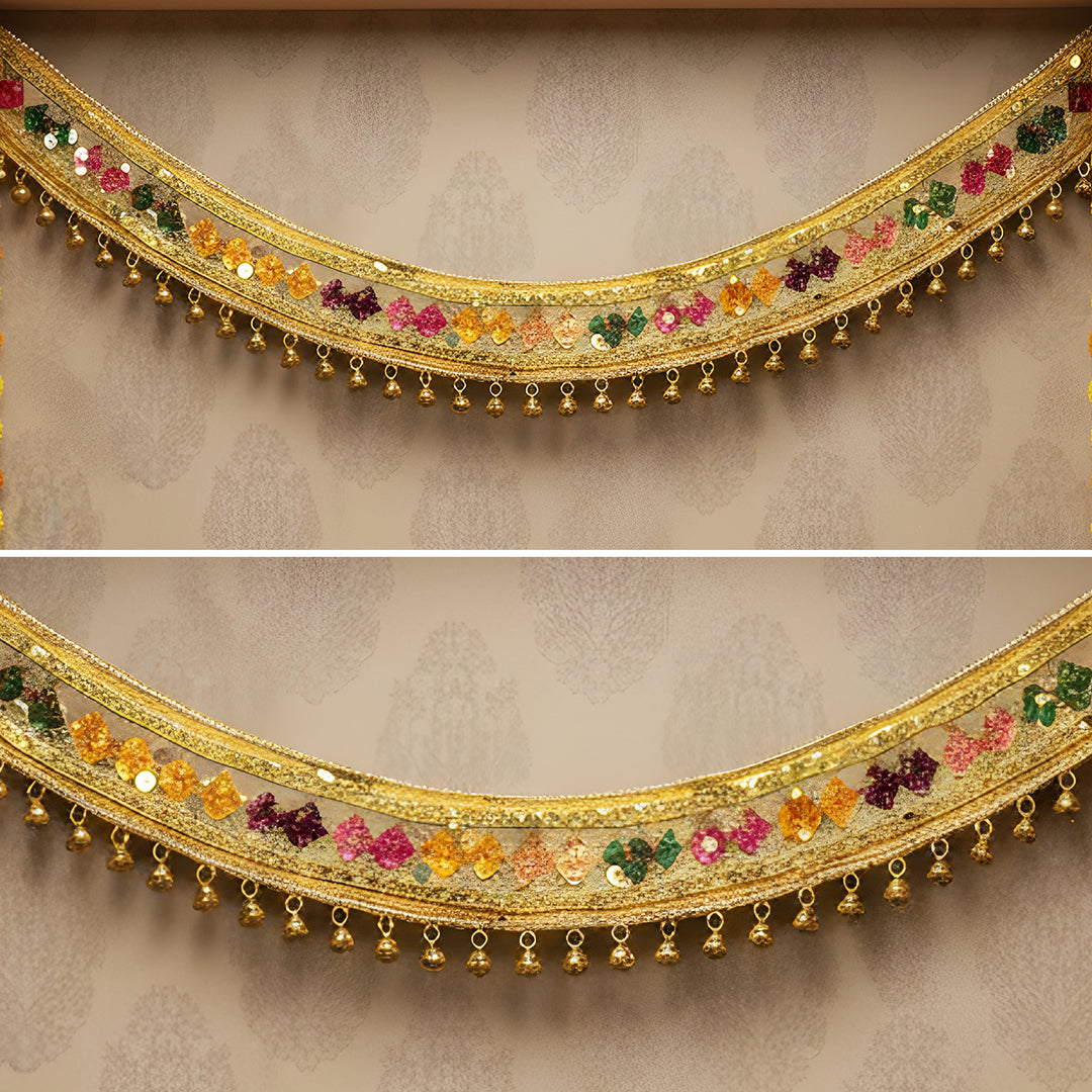 40 Inch | Handmade Beaded Golden Designer Toran