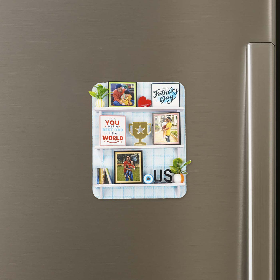 Photo Personalized Handmade Miniature Shelf MDF Wood Fridge Magnet