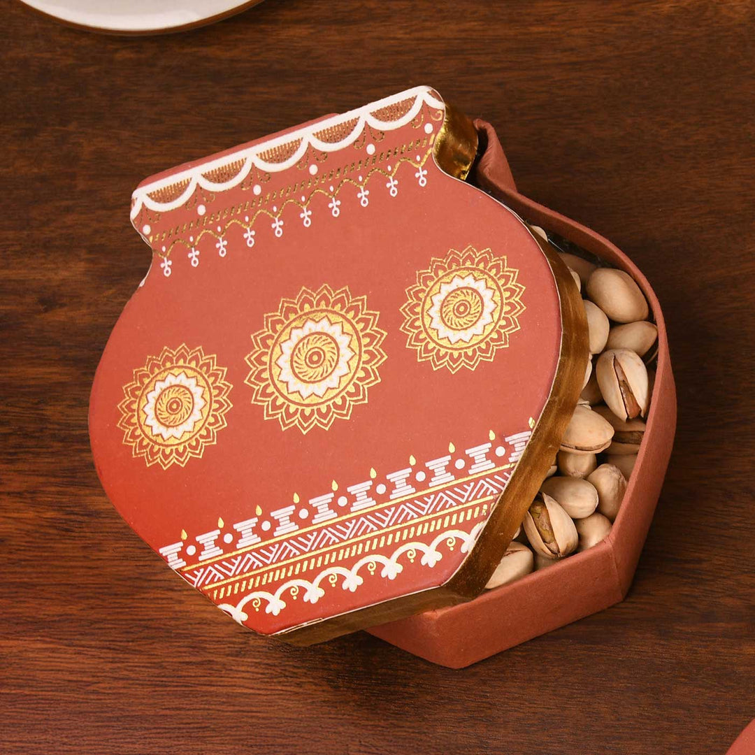 Handmade Kalash Shaped Paper Gift Box | Set Of 2