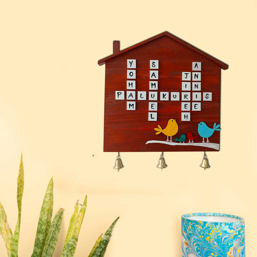 Personalized Hand-Painted Scrabble Theme Wooden Name Plate